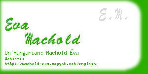 eva machold business card